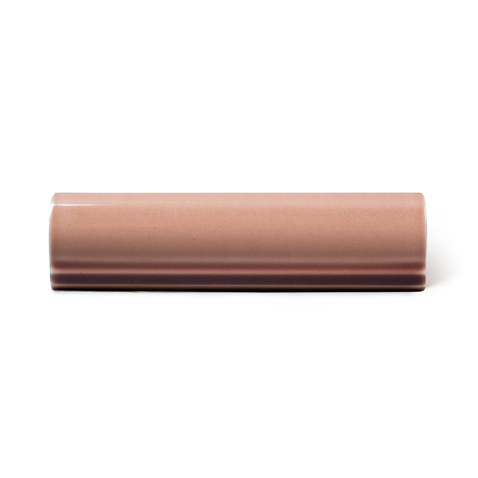 a close up of a pink object