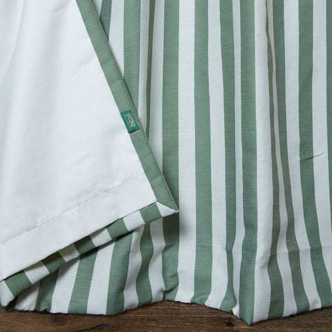 TREMATON STRIPE Jacquard Curtain - Verdigris secondary image