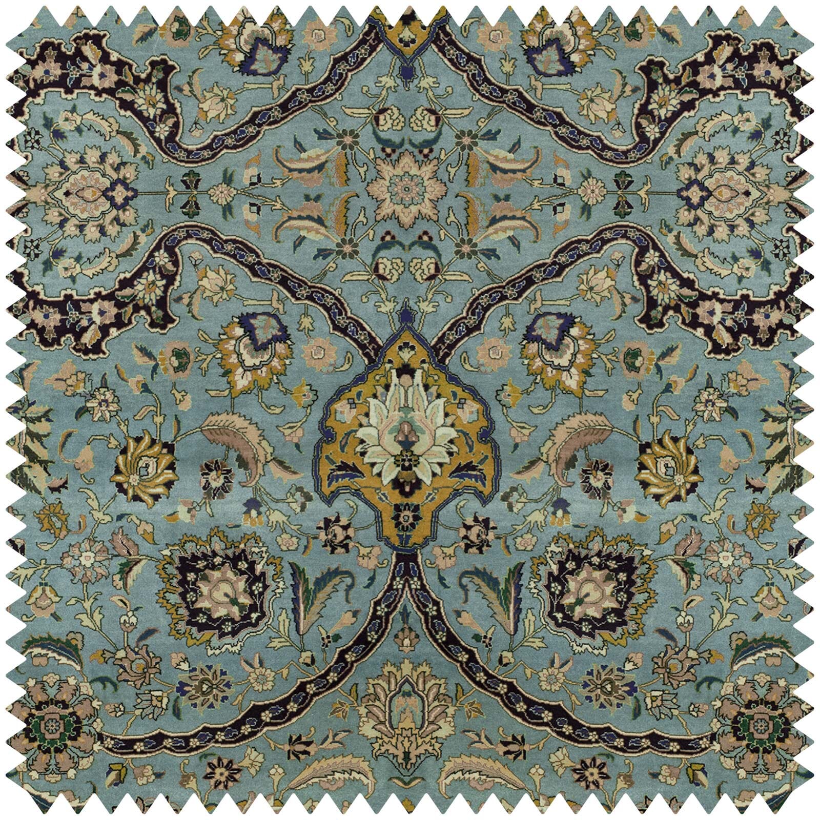 ZANJAN Velvet Fabric - Sapphire Sample